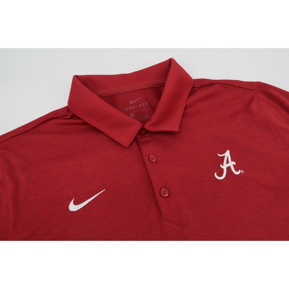 Alabama Crimson Tide Nike Mens Large Polo Shirt Golf DriFit Performance Football